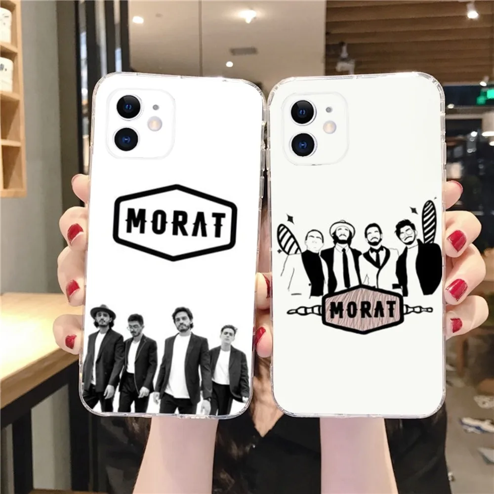 M-Morat Band  Phone Case For IPhone 12,13,Mini,11,15,Pro,MAX,XR,XS,7,X,SE,8,14Plus Clear Soft Cover Fundas