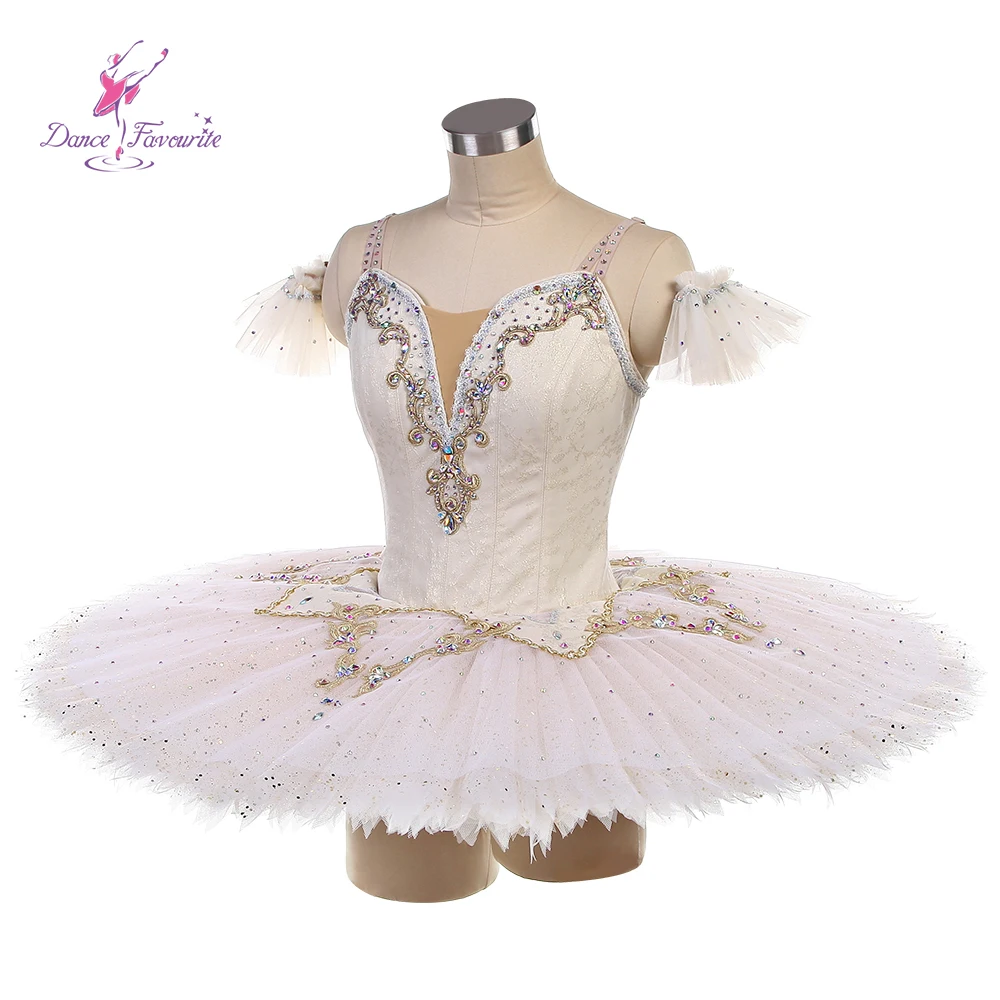 وصل حديثًا أزياء رقص باليه عاجية احترافية لعام 2026 توتو ذهبي لمسابقة الباليه