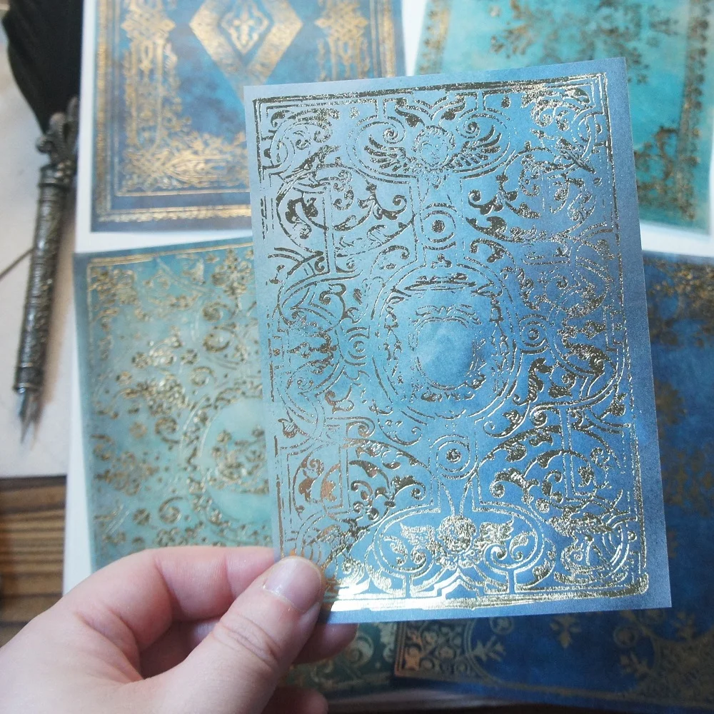 

30pcs Golden Character Magic Book Page Sky Design Gift Decoration Paper Creative Craft Paper Scrapbooking Background DIY