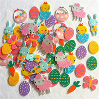 30PCS New Easter holiday  foam stickers Bunny egg Chicken crafts Scrapbooking kit Home decoration Arts Activity items.