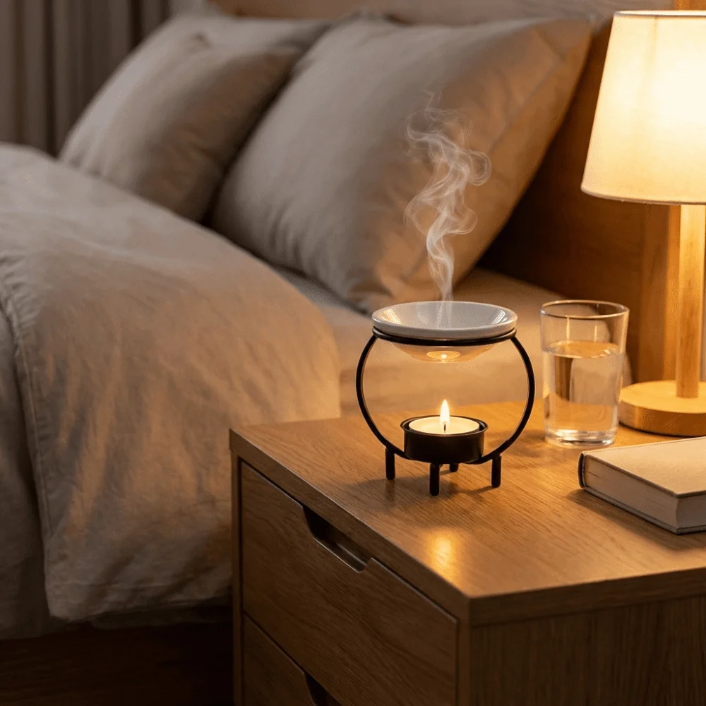Modern Minimalist Aromatherapy Candle Holder Portable Decorative Essential Oil Burner Iron Incense Burner Indoor Use