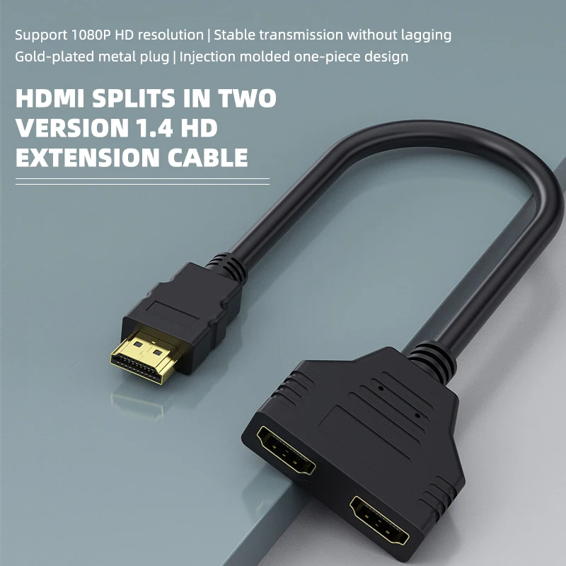 Hdmi Compatible Converter Connection Auxiliary Line One To Two Transfer Line Divider Common To Double Bus Converter Hd Line