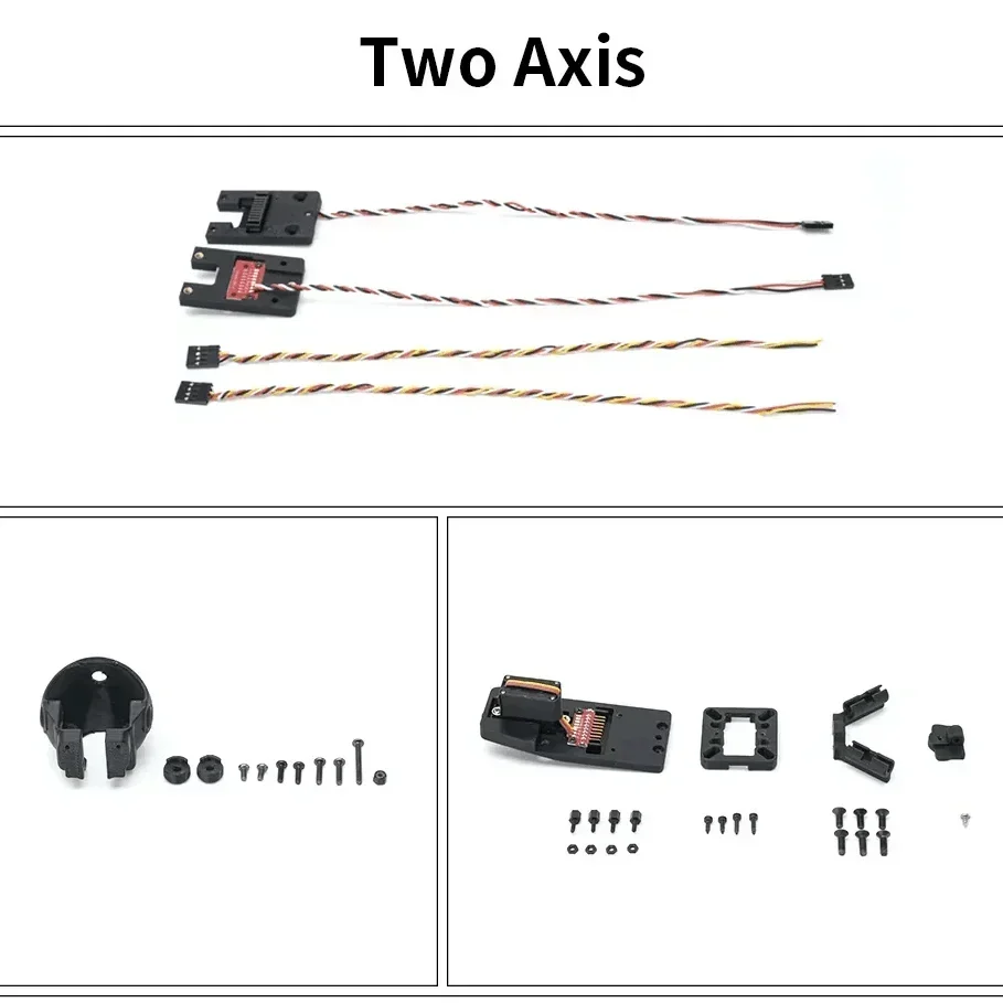 2025ATOMRC Gimbal Servo Motor 1Axis 2 Axis Hi-Resolution Wide Angle Range Gimbal for FPV Goggles Fixed Wing Model RC Airplane