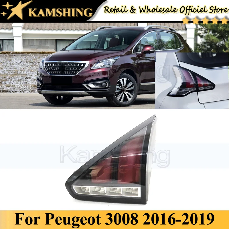 

Kamshing Inner For Peugeot 3008 2016-2019 Rear Tail light lamp Taillights taillamps Brake Light