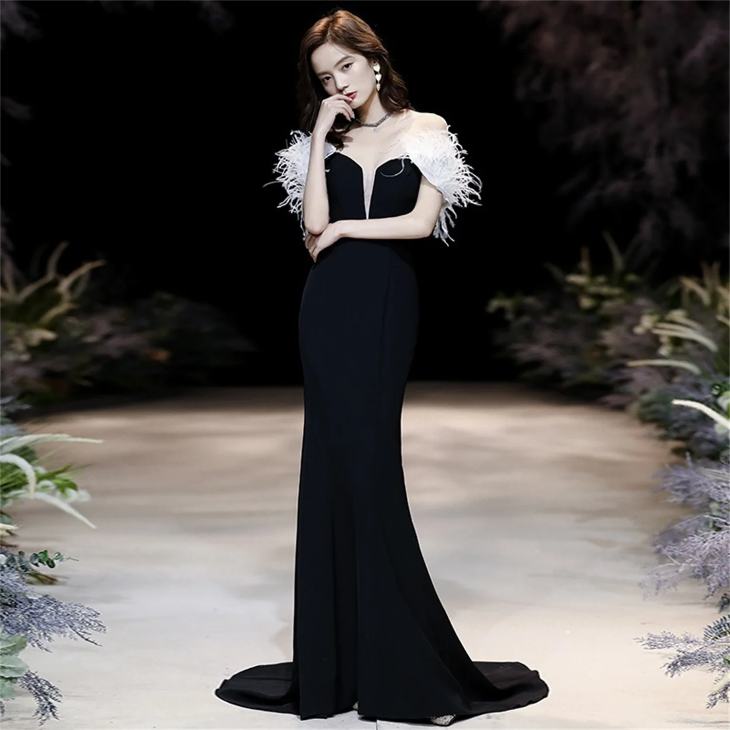 Fish Tail 2024 Wedding Dress for Bride V-neck Wedding Guest Dresses for Women Weeding Dress Women2023 Women's Elegant Dresses