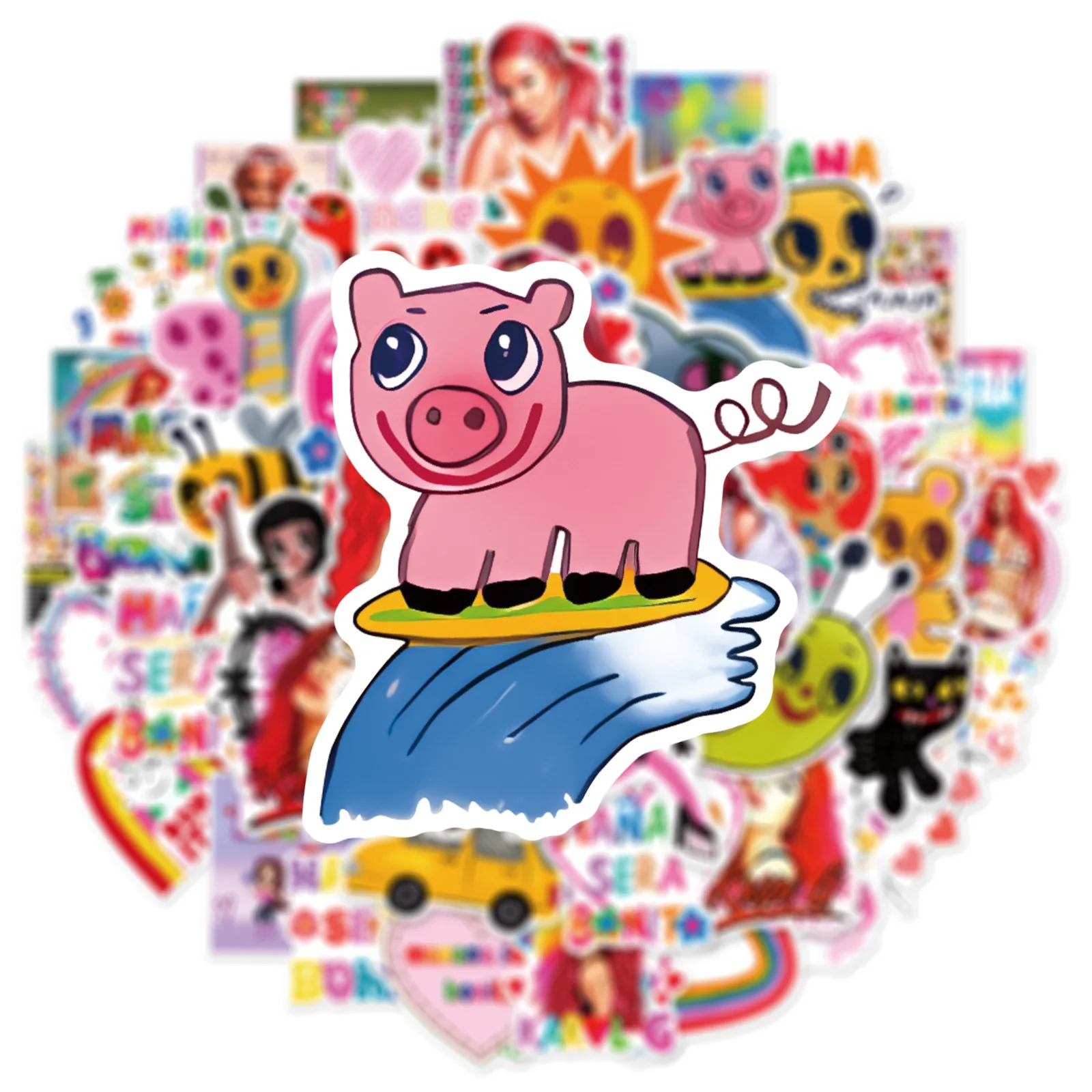 

50PCS Manana Sera Bonito Stickers DIY Album Skateboard Phone Fridge Guitar PVC Waterproof Car Sticker Cartoon Decals Toys Gifts