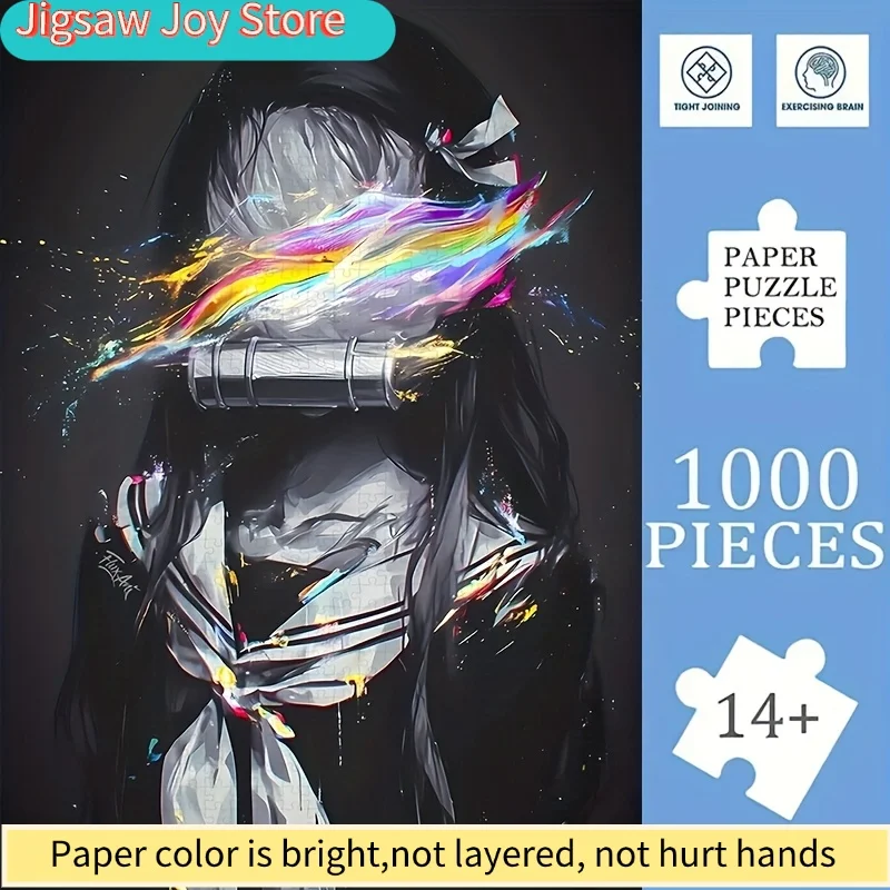 

Аниме-пазл - сложный уровень сложности для взрослых и семей, средняя сложность, прочная конструкция, подарок для любителей аниме-искусства.