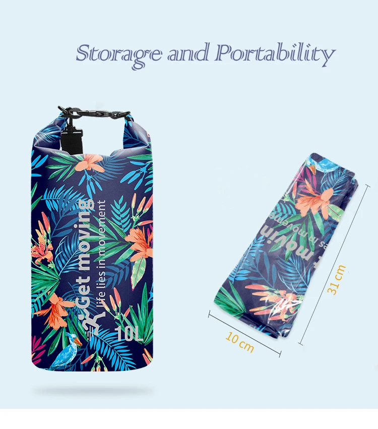 Summer Bag Waterproof 500D Mesh Fabric Digital Printing Packaging Outdoor Travel Water Proof Backpack for Seaside Water Parks - view 3