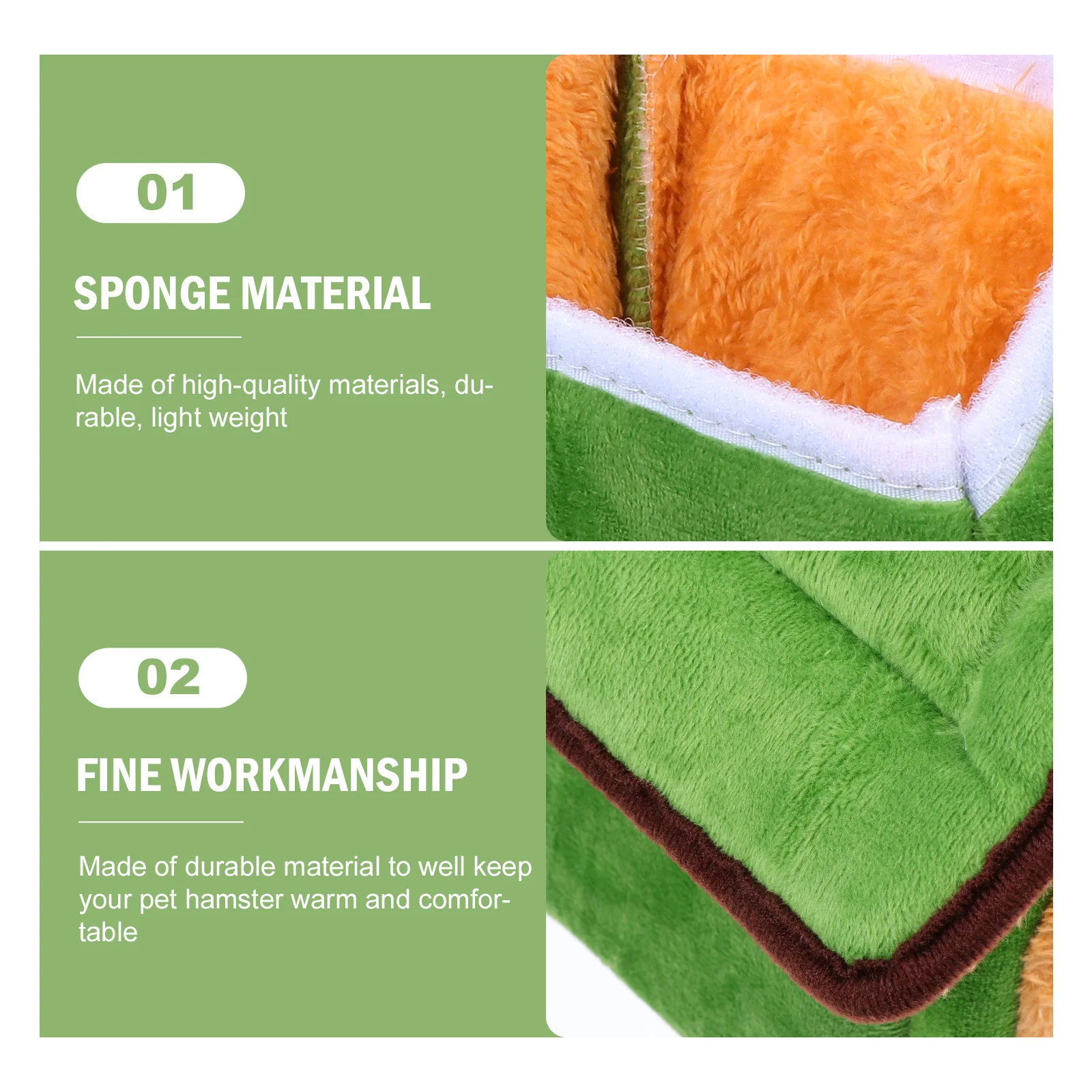 

1Pcs Small Animal Warm Nest Christmas Pet House Winter Semi-Enclosed Hamster Hideout Cold-Proof Sleeping Nest Hamster Hideout