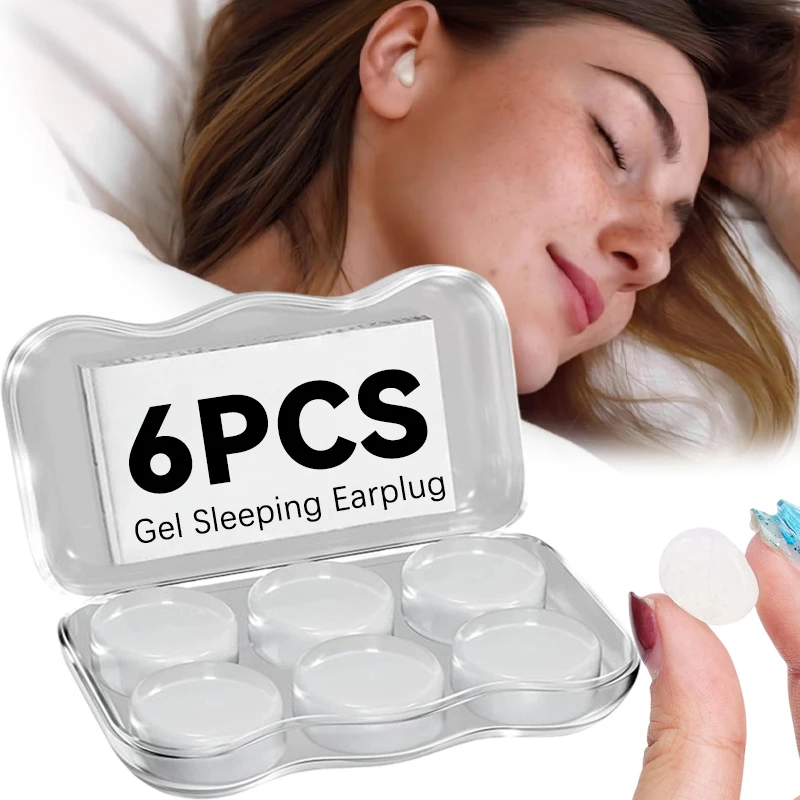 

Transparent Soft Silicone Gel Earplugs Silent Noise Cancelling Sleeping Ear Plug Waterproof Swimming Ear Protection Earplug