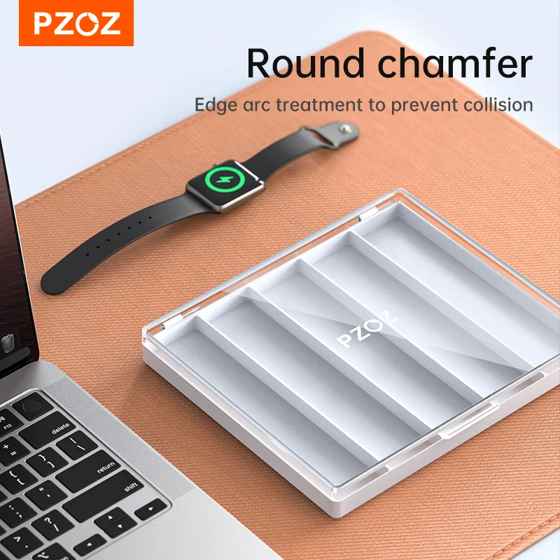 PZOZ Etui na pasek, plastikowe pudełko do przechowywania pasków do Apple Watch Series 11 10 9, przezroczyste etui na pasek, akcesoria do smartwatcha, małe części. — zdjęcie produktu 4