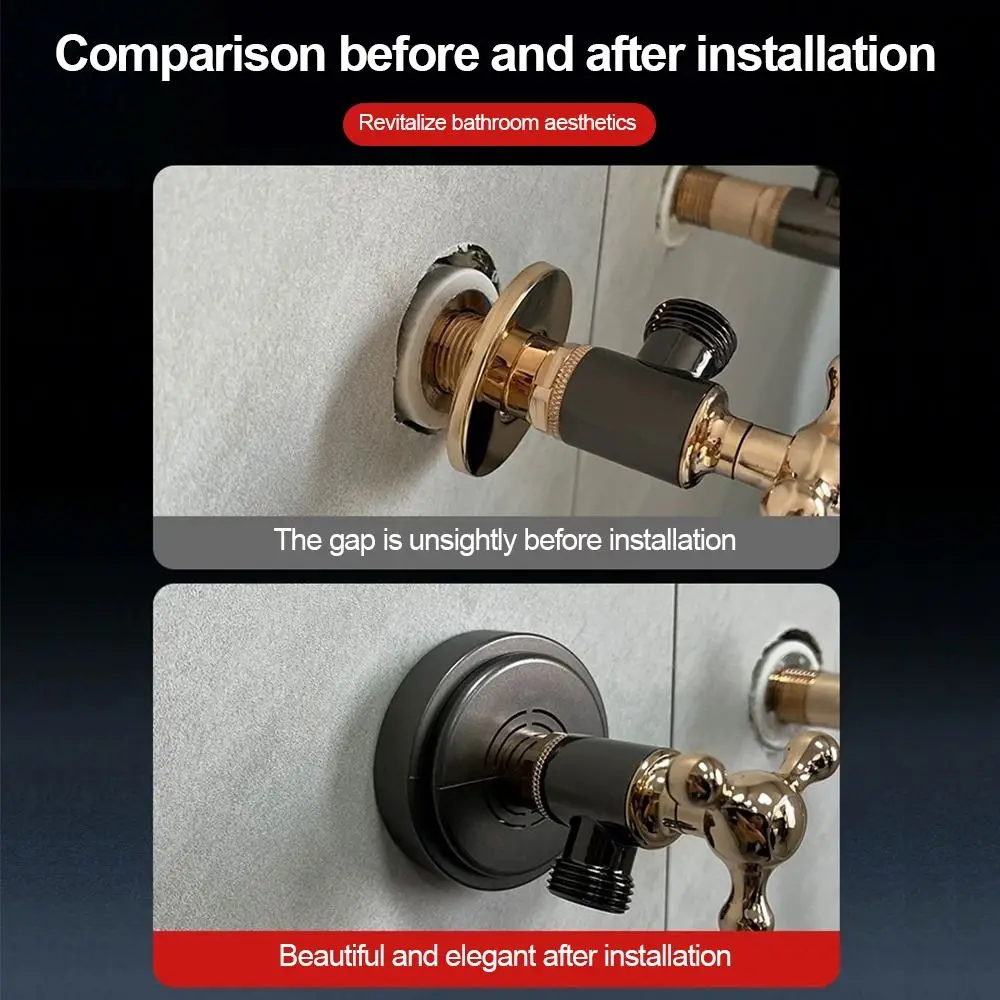 Useful Non Removable Shower Faucet Cover Adjustable Scalable Pipe Wall Covers ABS Faucet Accessories Shower