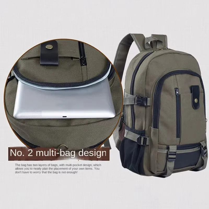 Travel Backpack Mountaineering Bag For Teenager Unisex Large Capacity Canvas Student Schoolbag High Quality Kids Backpacks image 2