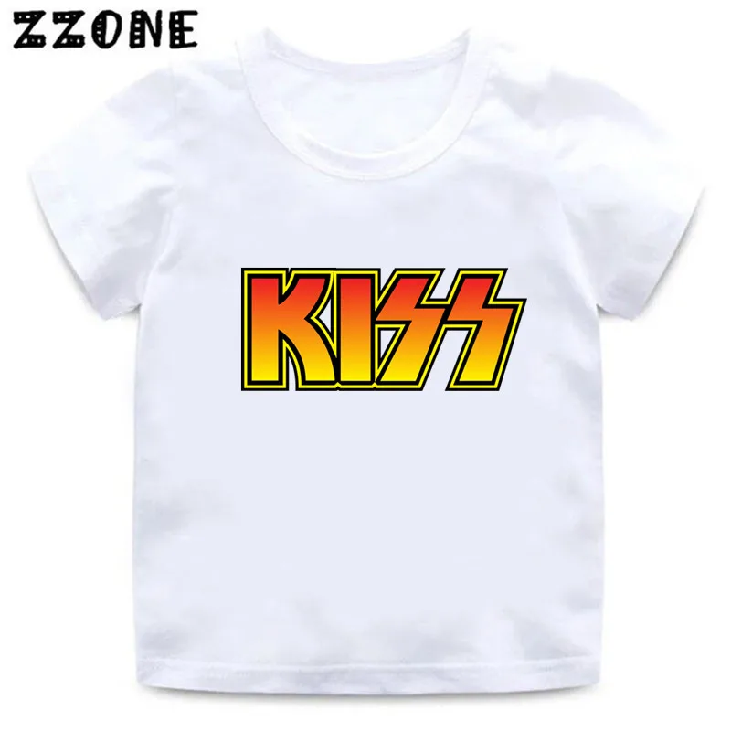 Hot Sale Stormtrooper Fans Kiss Rock Band Print Kids T shirts Boys Clothes Baby Girls Tops Children Summer Short Sleeve T-shirts