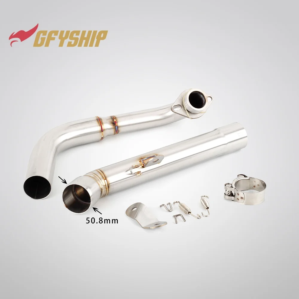 For YAMAHA MT 125 2014-2019 YZF R125 2014 2015 2016 2017 2018 Motorcycle Exhausts Middle Link Pipes Slip-on