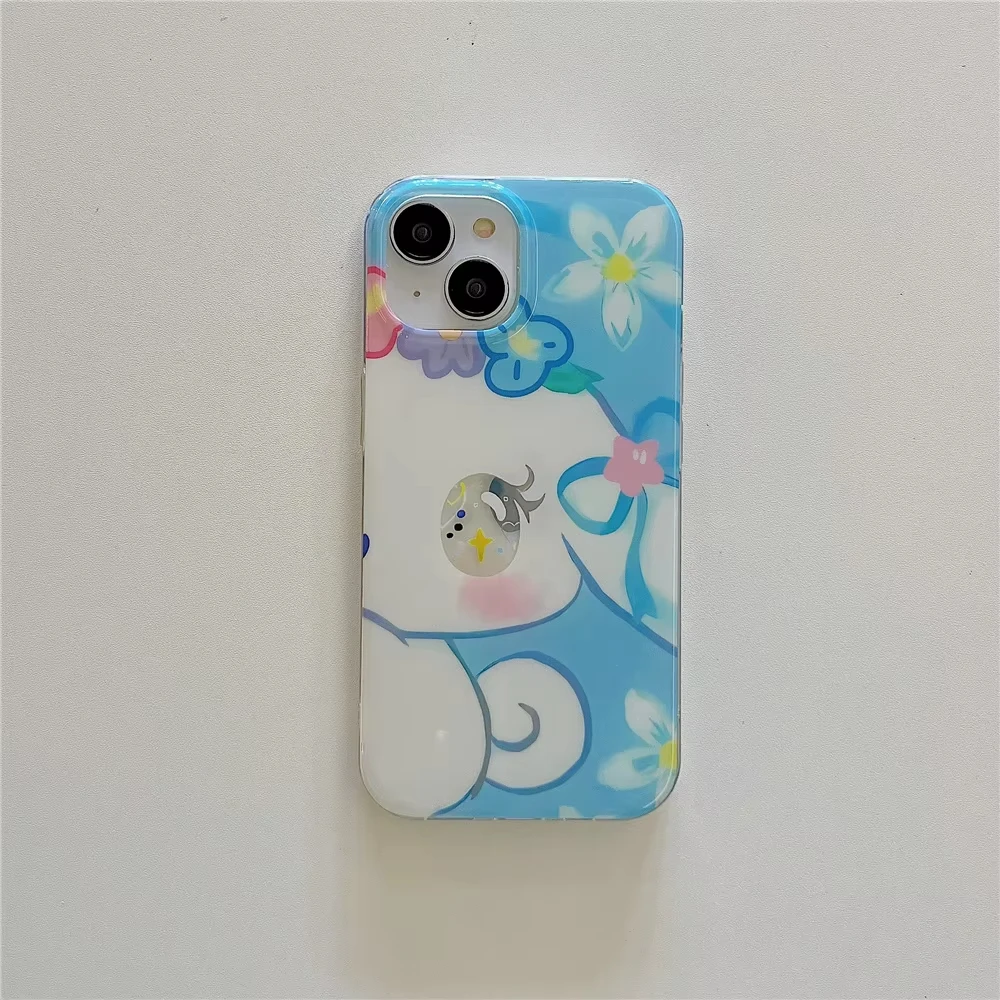 Kawaii الكرتون عيون كبيرة جراب هاتف آيفون 17 16e 16 15 14 13 12 11 برو ماكس X Xs XR XSMax 8 7 6 6s الهواء زائد ريشة الملمس