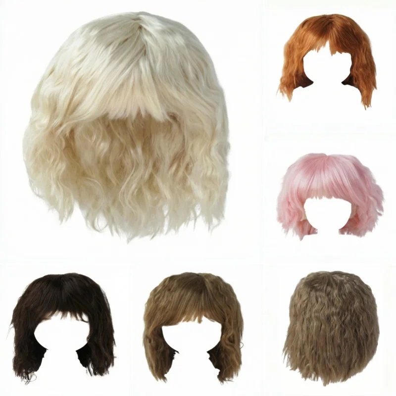 

Smart Curly Synthetic Mohair BJD Wigs JD349 8-9inch 21-23cm 11-12inch Pretty Spunky 1/3 SD Blythes Doll Accessories