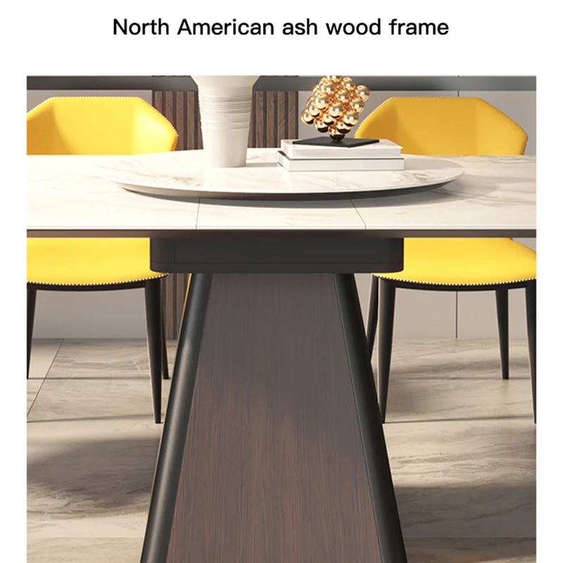 Marble Custom Dining Table Center Nordic Household Retractable Multifunctional Folding Square Table A Manger Kitchen Furniture