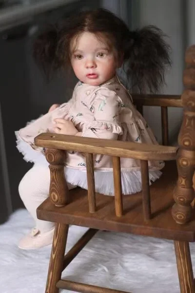 Customized Limited Supply 24inch Reborn Baby Doll Lottie With Hand-Rooted Hair Already Finished Doll with different dress