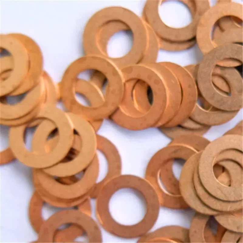 50개 DIY 접이식 나이프 액세서리 인광 평면 가스켓 베어링 가스켓 액세서리 인광 청동 가스켓 와셔 25-30HRC