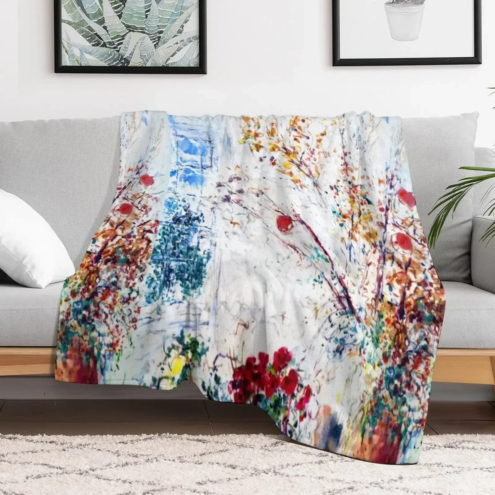 Lunaria, (digitally enhanced by WatermarkNZ Press) Throw Blanket Polar Winter beds Large Blankets