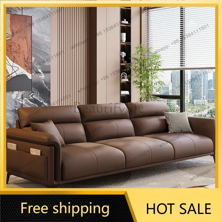Leather Modern Living Room Sofas Nordic Minimalist Lazy Luxury Living Room Sofas Europe Recliner Woonkamer