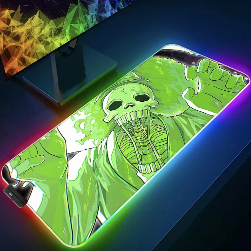 

RGB LED Mouse Pad Office Desk Mat Computer Game Mousepad Rubber Keyboard Pad PC Accessories Mouse Mat One Piece Brook Tablet Pad
