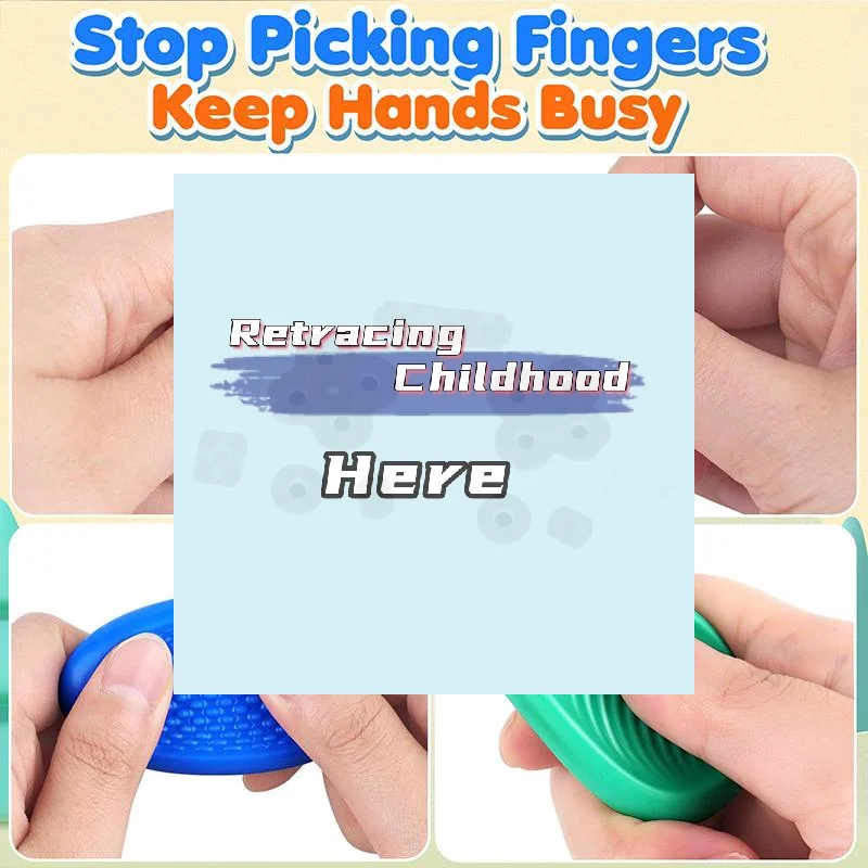 

Новинка 2026: Горячие сенсорные силиконовые игрушки-камни (6 шт.) для взрослых и детей с аутизмом, для успокоения и снятия стресса