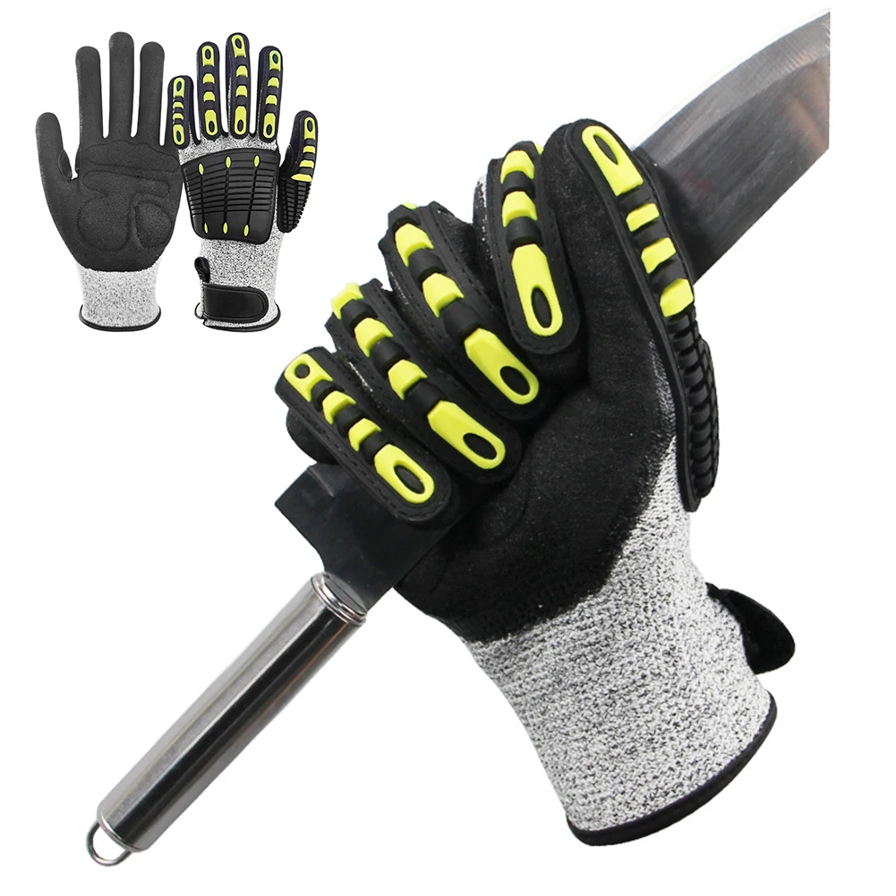 TPR Mechanical Gloves Anti-vibration Anti-smashing Anti-cutting Anti-collision Gloves Outdoor Rescue Safety Working Gloves