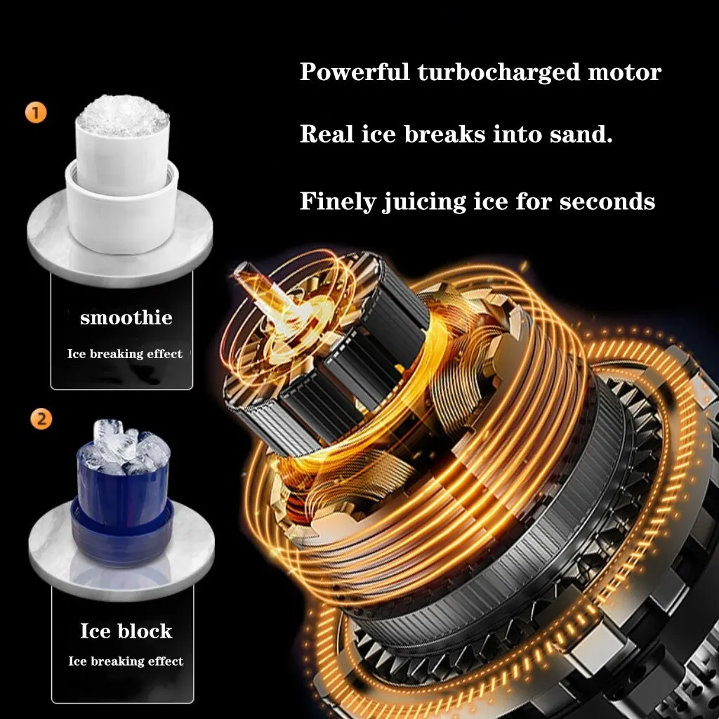 Portable Blender for Shakes and Smoothies Personal Blender with 10 Blades 1000ML Mini Blender Portable with USB Rechargeable