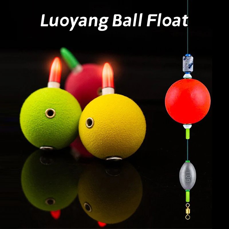 EVA Glow-in-the-dark Ball Luya Fishing Buoyancy Ball Fishing Float Night Fishing Luoyang Ball Float Automatic Bottom-finding