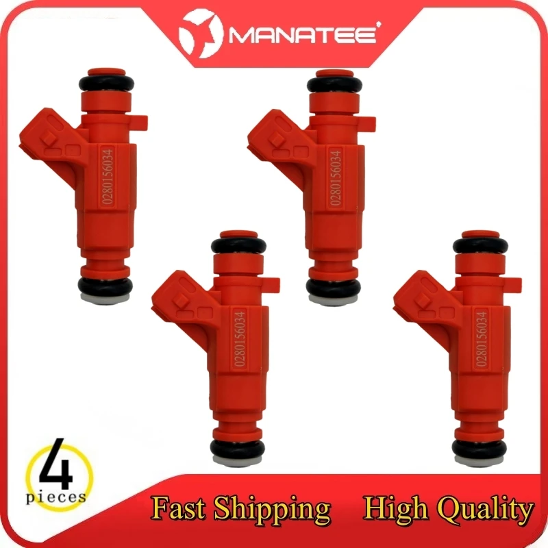 

4pcs Car Fuel Injectors 0280156034 For CITROEN C2 1.6 2003-2010/C3 2003-/C4 2004-2011/XSARA 2000-2005 PEUGEOT 206 CC/207/307 1.6