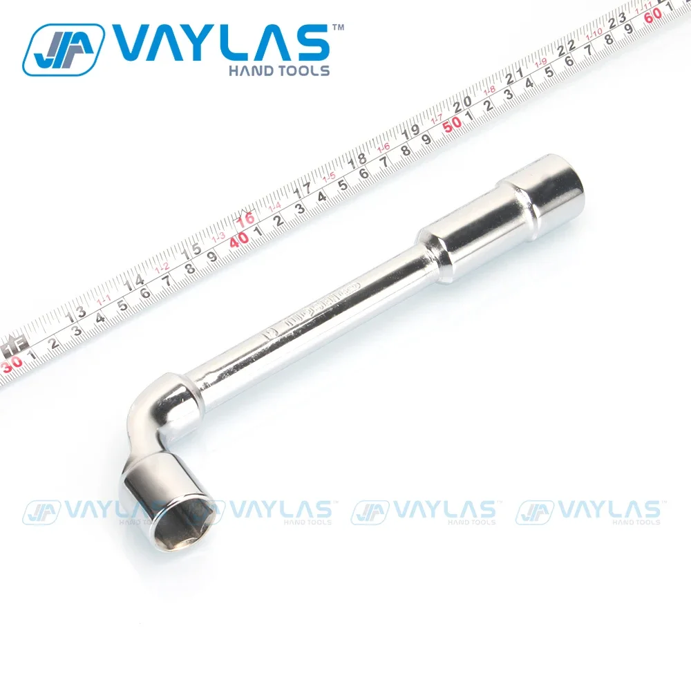 19mm L Type Angled Socket Wrench Spanner With Thru Hole, Chome Vanadium