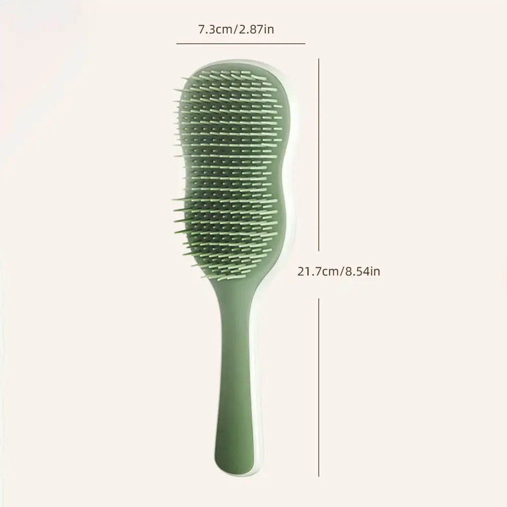 แปรงหวีผมรูปใบกล้วยแปรงผมไม่พันกันนวดหนังศีรษะสำหรับจัดแต่งทรงผมหยิกเครื่องมือดูแลร้านเสริมสวย