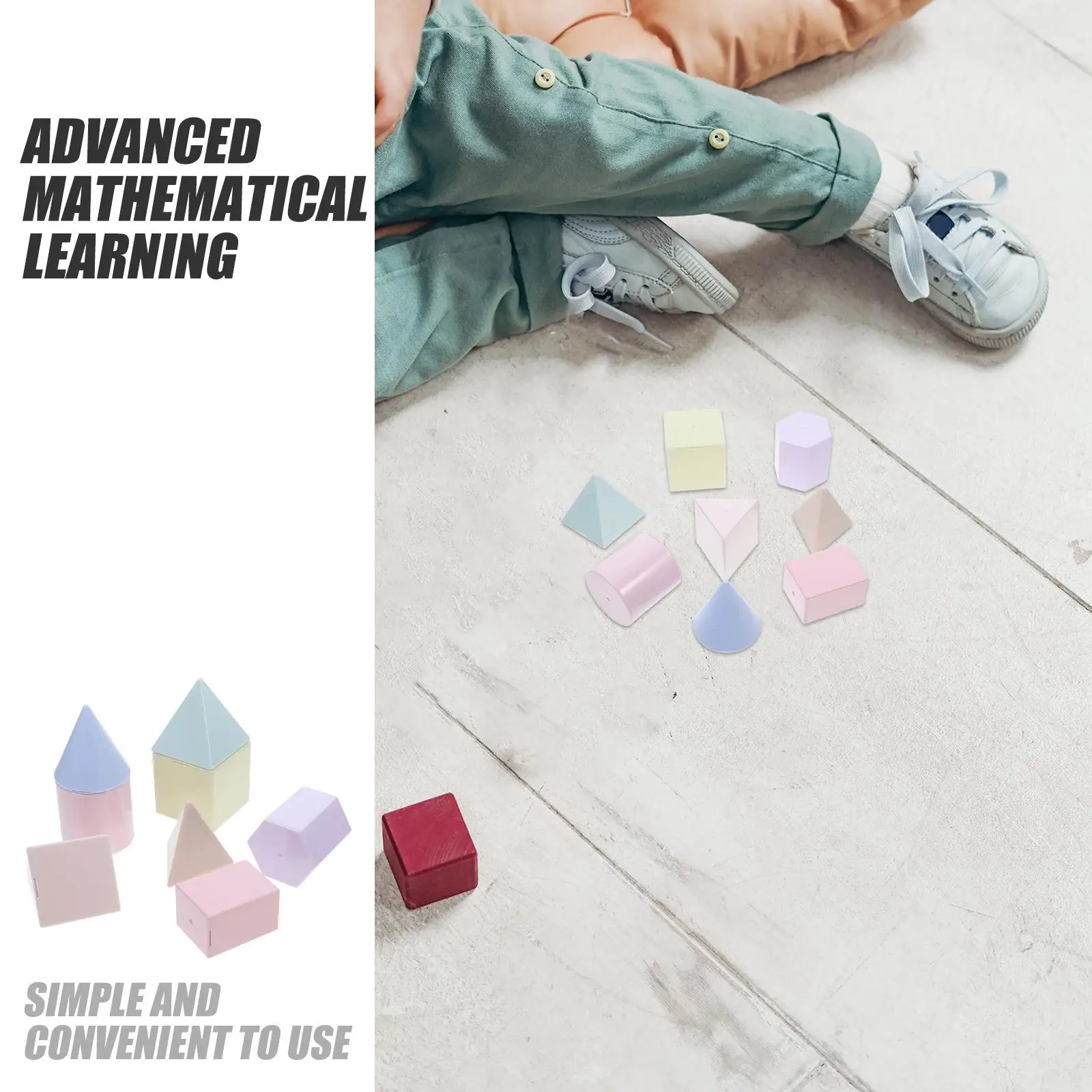 Solid Geometry Teaching Aids Baby Toys Geoboards Translucent Plastic Manipulatives Pupils