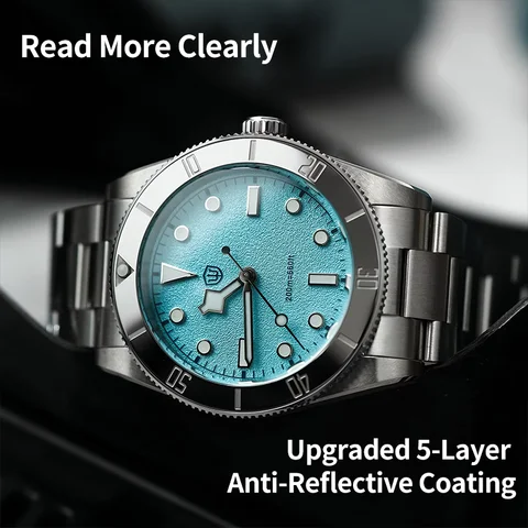Watchdives WD7922 BB54 Watch VH31 Sweep Second Movement Sapphire Crystal 20bar Waterproof C3 Luminous 37mm Vintage Watches