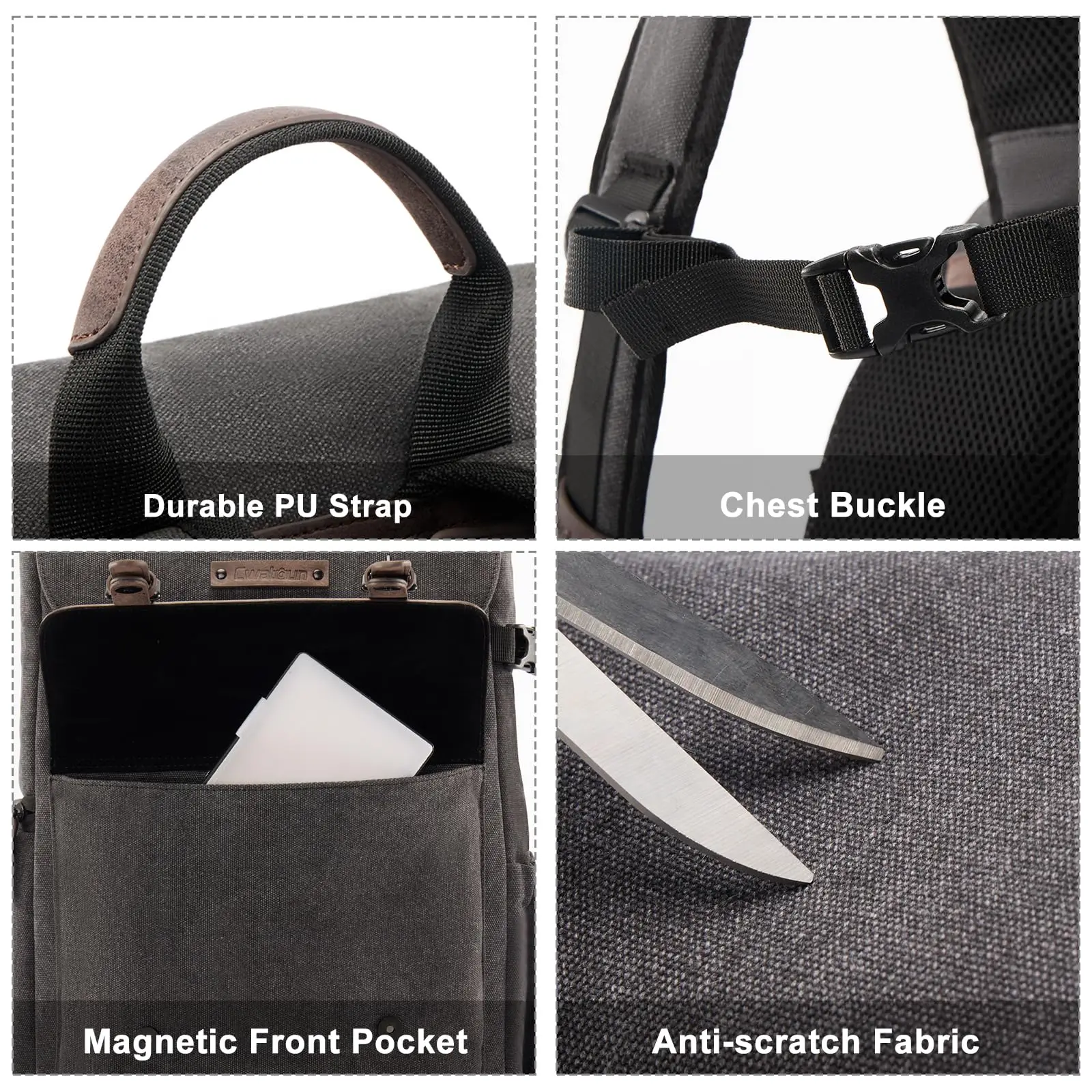 حقيبة ظهر للكاميرا مقاومة للماء حقيبة كلاسيكية للكاميرا متعددة الوظائف حقيبة تصوير للسفر حافظة كاميرا لكانون/نيكون/سوني SLR/DSLR