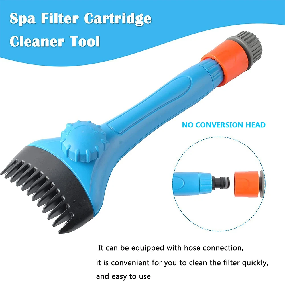 Pool  Spa Filter Cartridge Cleaner Tool Handheld  Cleaning  Removes Debris and Dirt from Hot Tub Brush Tools (No Adapter)