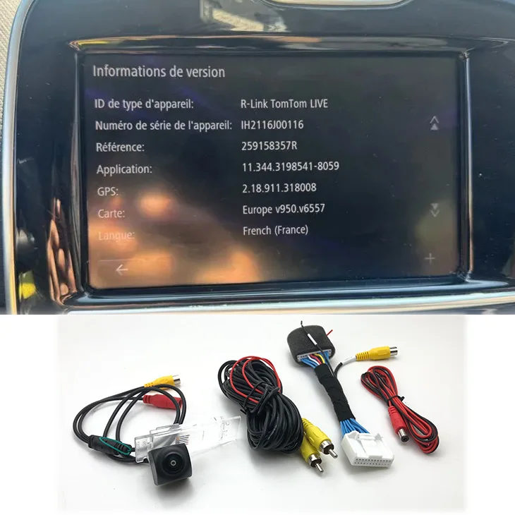 VKAUTO Für Renault Clio 4 IV 2012 bis 2020 MediaNav R-Link hinzufügen Rückfahrkamera HD Backup-Kamera Rückfahrkamera – Detail 2
