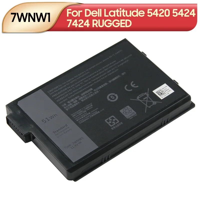 7WNW1 For Dell Latitude 5420 5424 7424 RUGGED Laptop Battery