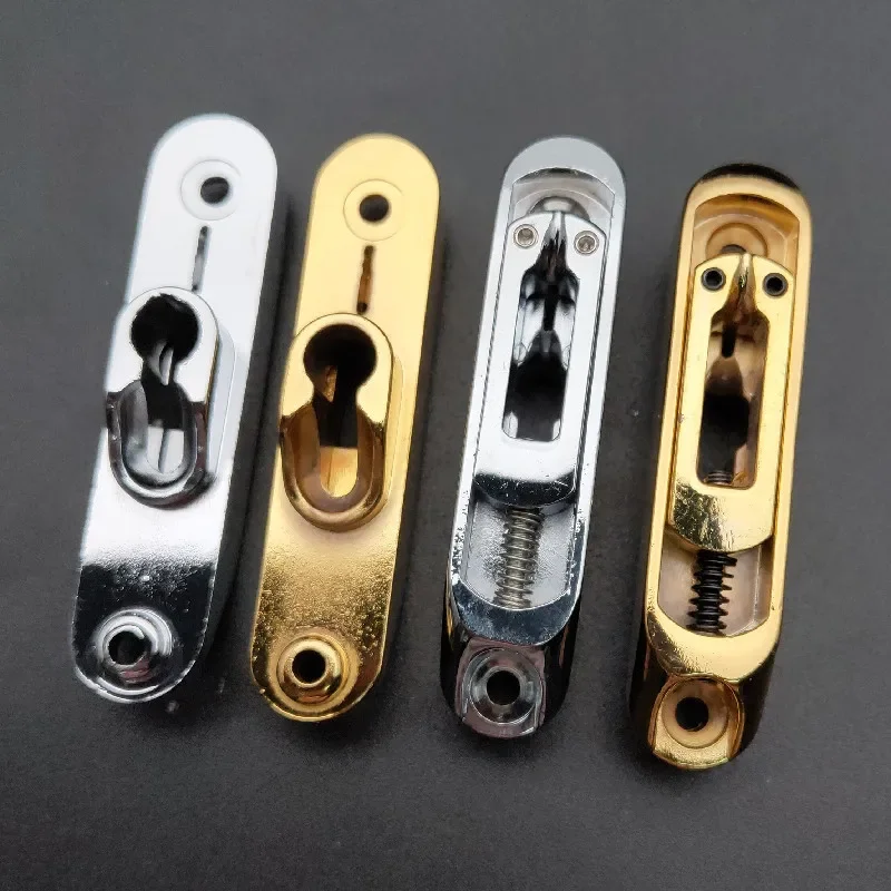 

A Set 4PCs Individual 4/5 String Bass Guitar Bridge Saddles Tailpiece - Chrome/Gold