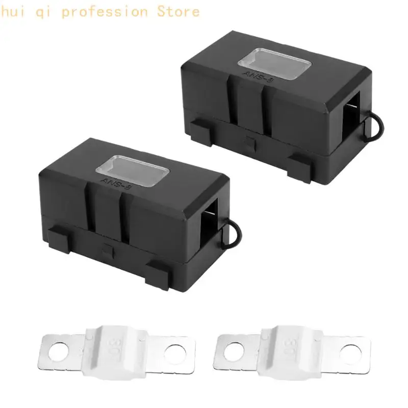 Kfz-Sicherungshaltersatz mit Paar schwarzen Abdeckungen für den Batterieverkabelungsservice H8WE – Detail 2