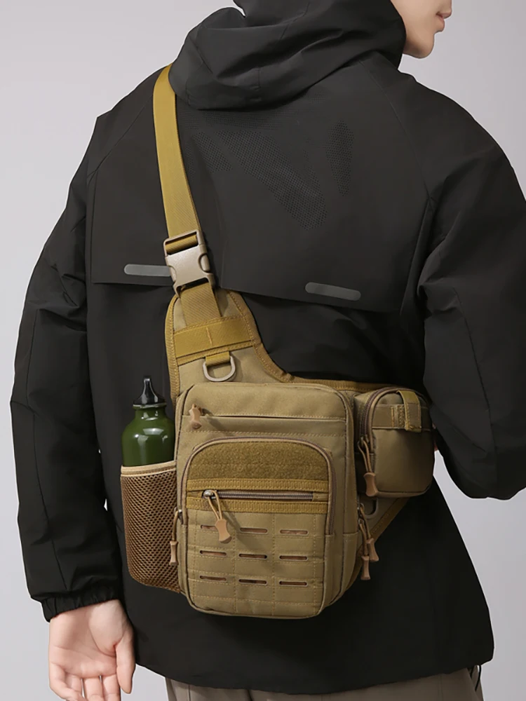 Fishing Tactical Shoulder Bag Travel Climbing Camping Handbag Outdoor Sports Cycling Molle Crossbody Chest Single Backpack