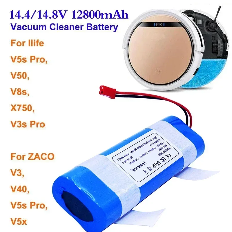 

Original Rechargeable Battery For Ilife Zaco V3s V5s V8s DF45 DF43 V3 X3 V50 V55 V5Lpro 14.4V 12800Mah Robotic Cleaner Parts