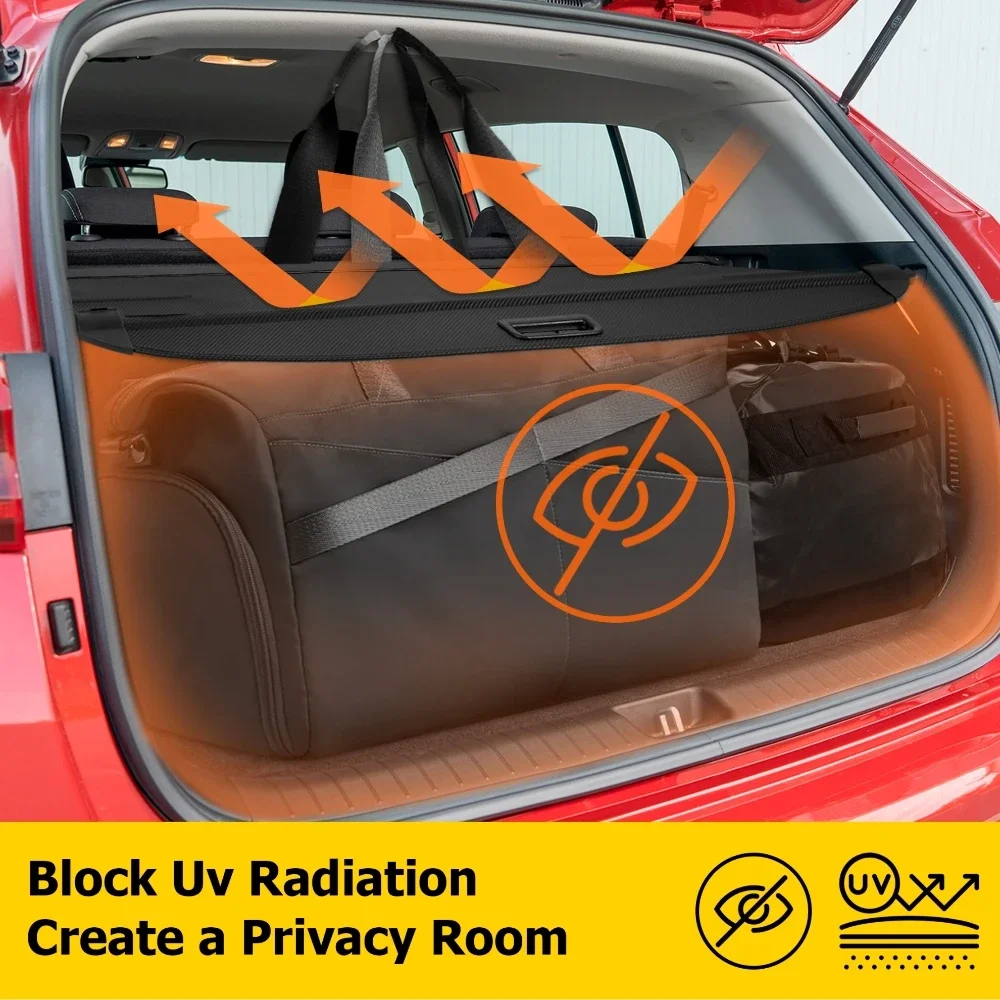 Rear Trunk Cargo Privacy Cover for Kia Sportage 2023-2024 Retractable Curtain Rear Cargo Storage Rack Luggage Security Shield image 6