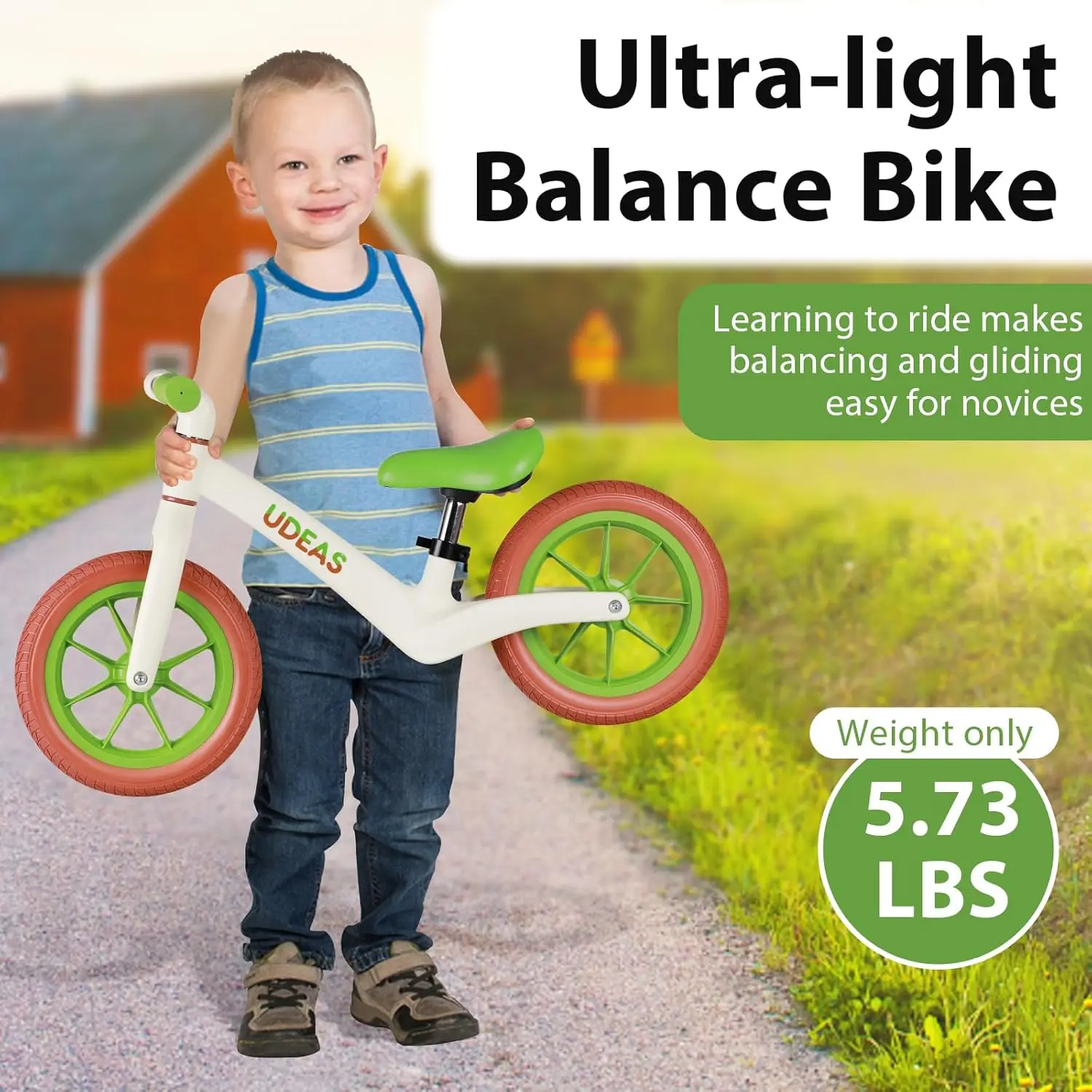 Vélo d'équilibre pour tout-petit de 2 ans, vélo d'équilibre sans pédale pour enfants avec siège réglable, cadre de vélo en nylon ultra léger pour garçons et filles