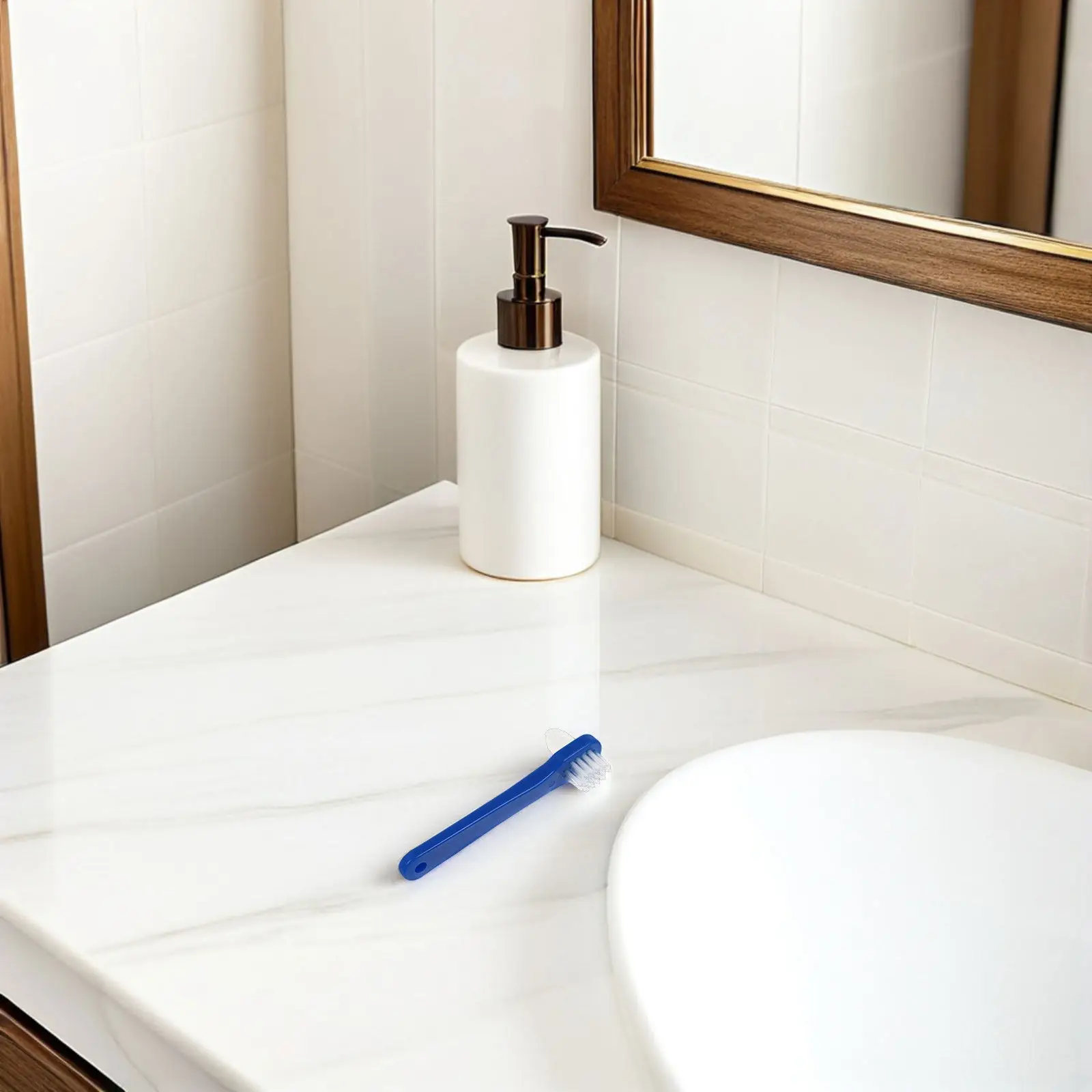 

Набор из 4 компактных зубных щеток для чистки зубных протезов с двойными насадками, удобные для путешествий, легкие и простые в использовании