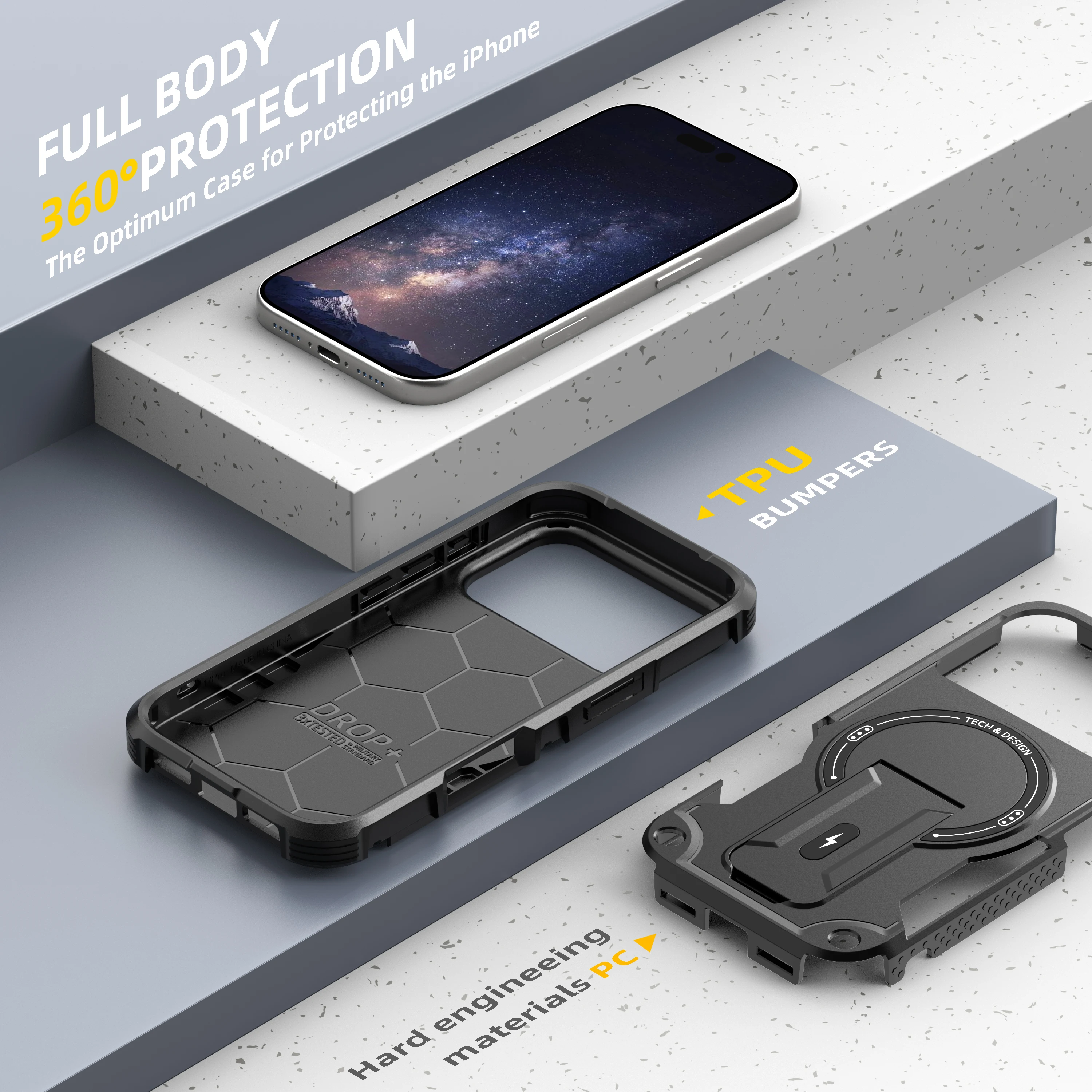 Casing Armor untuk Iphone 17 Pro Max Iphone17 Air 16 16e 14 15 Plus 13 12 Pelindung Jatuh Magnetik Penutup Ponsel