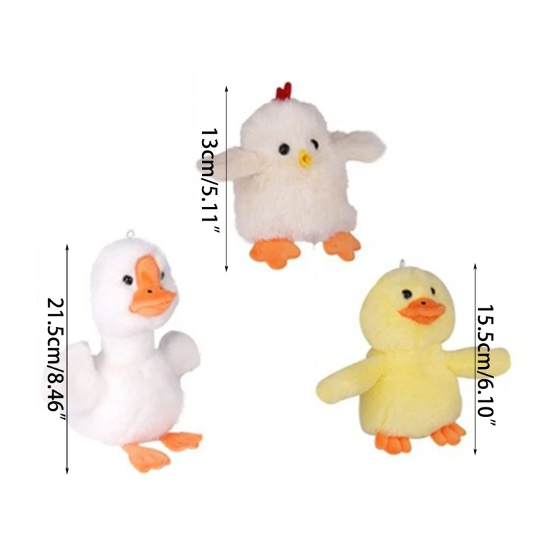 Boneka Ayam/Bebek/Angsa Kartun Mewah Elektrik Mainan Boneka Kreatif Mainan Ulang Tahun Mewah Elektrik Meringankan Lucu untuk