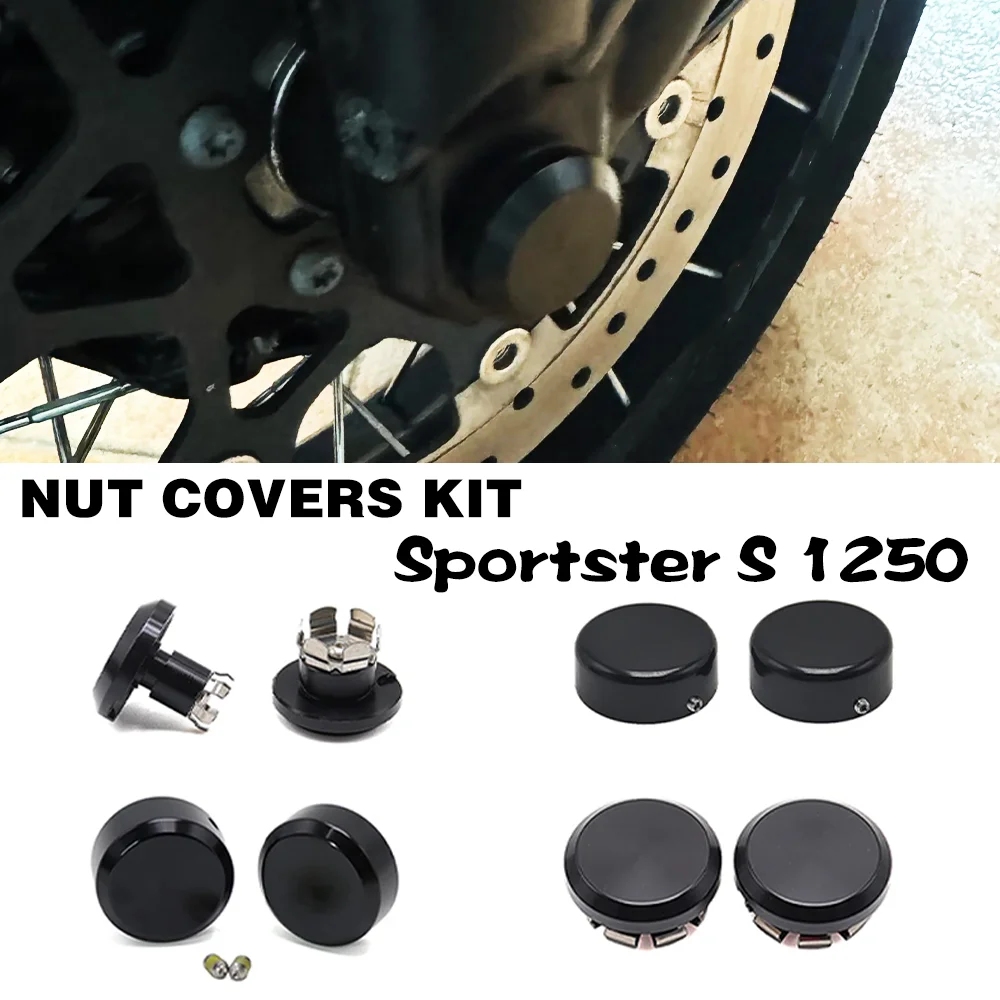 Sportster S 1250 Accessories Nut Covers Kit RH1250S Front Rear Axle Nut Covers SportsterS Upper Fork Stem Cover Sportster Parts